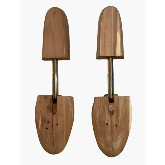 2 Dillard's Wooden Shoe Tree Shapers Stretchers Adjustable M/L Vintage - Picture 4 of 6
